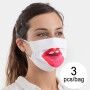 Mascarilla Higiénica de Tela Reutilizable Tongue Luanvi Talla M Pack de 3 uds