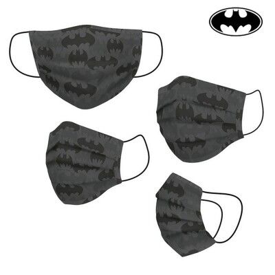 Hygienic Reusable Fabric Mask Batman Children's Grey