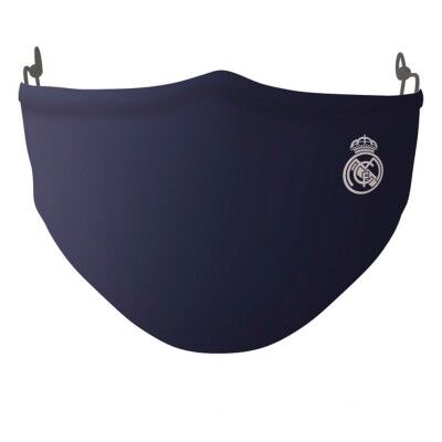 Wiederverwendbare Stoff-Hygienemaske Real Madrid C.F. Erwachsener Blau