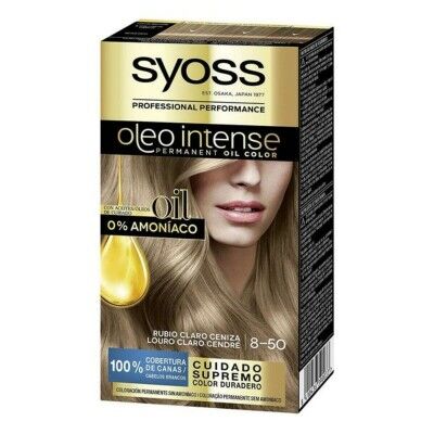 Permanent Dye   Syoss Olio Intense Ammonia-free Nº 8,50 Light Ash Blonde
