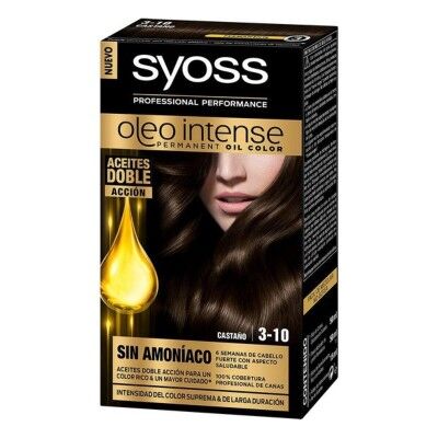 Permanent Dye   Syoss Olio Intense Ammonia-free Nº 3,10 Brown