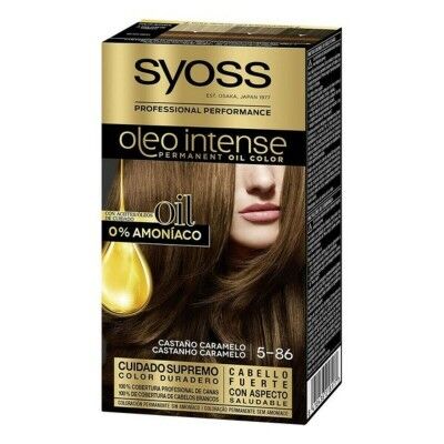 Permanent Dye   Syoss Olio Intense Ammonia-free Nº 5,86 Brown Caramel