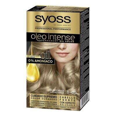 Permanent Dye   Syoss Olio Intense Ammonia-free Nº 8,05 Blonde Beige