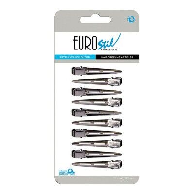 Hair clips Eurostil 11475 metal (10 uds)