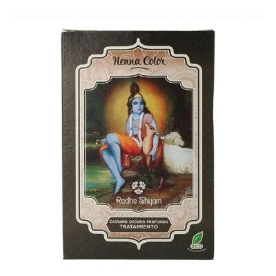 Colorazione Semipermanente Radhe Shyam Castano Scuro Henna In polvere (100 g)