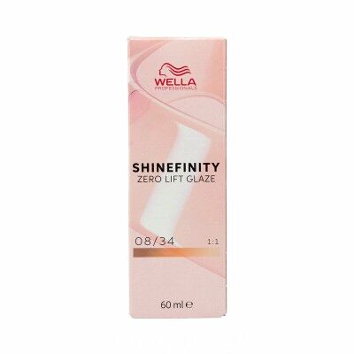 Tintura Permanente Wella Shinefinity Nº 08/34 (60 ml)