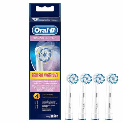 Rechange brosse à dents électrique Oral-B Sensi Ultrathin Blanc (4 pcs)