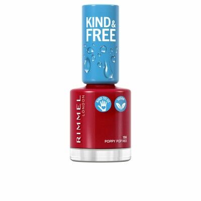 Pintaúñas Rimmel London Kind & Free 156-poppy pop red (8 ml)