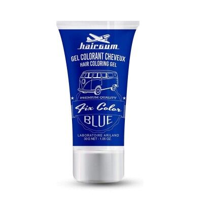 Auswaschbare Tönungen Hairgum Fix Color Fixiergel Blau Blue 30 ml
