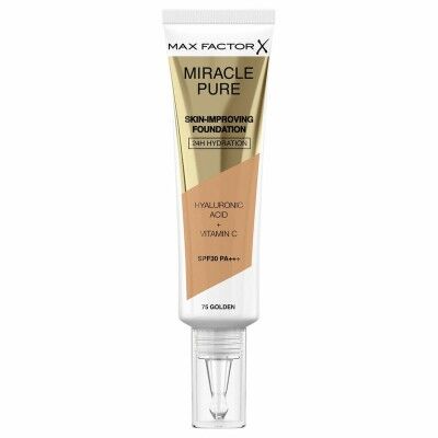 Base de Maquillaje Fluida Max Factor Miracle Pure 75-golden SPF 30 (30 ml)