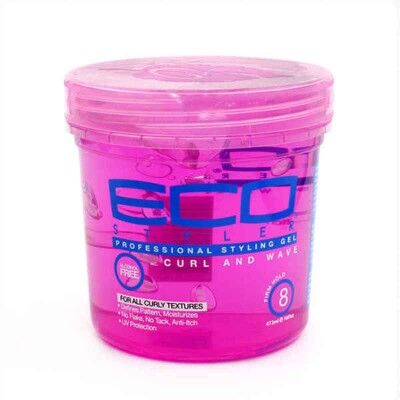 Gel Fijador Eco Styler Curl & Wave Pink Cabellos Rizados 946 ml