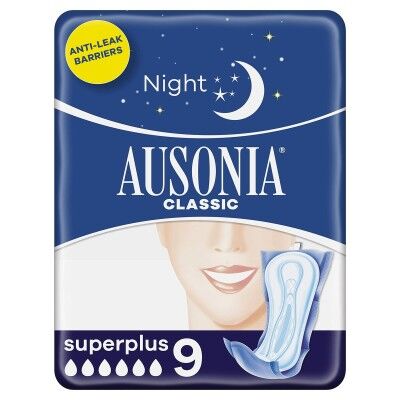 Kompressen für die Nacht Ausonia Super Plus 9 Stück