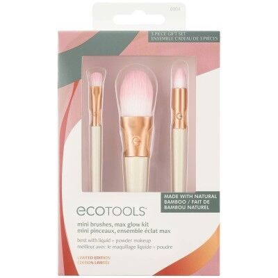Set de Brochas de Maquillaje Ecotools Ready Glow Edición limitada 3 Piezas