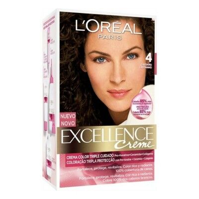 Permanent Dye Excellence L'Oreal Make Up Brown Nº 4