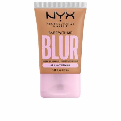 Fluid Makeup Basis NYX Bare With Me Blur Nº 09-light medium 30 ml