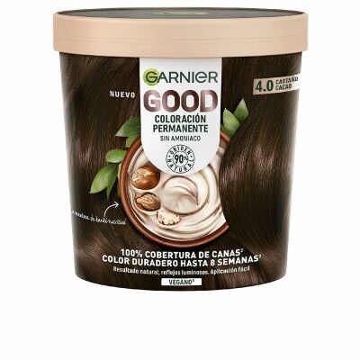 Teinture permanente Garnier Good Cocoa Marron Nº 4.0 (1 Unités)