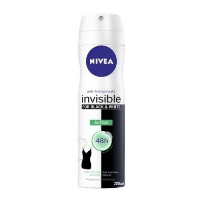 Spray Deodorant Black & White Invisible Active Nivea (200 ml)