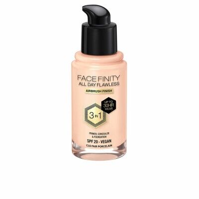 Cremige Make-up Grundierung Max Factor Face Finity All Day Flawless 3 in 1 Spf 20 Nº C10 Fair porcelain 30 ml
