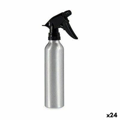 Auffüllbare Sprühflasche Schwarz Silberfarben Aluminium 300 ml (24 Stück)