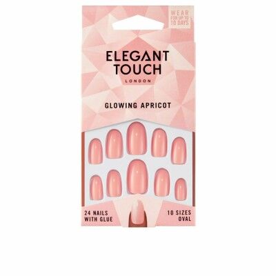 Faux ongles Elegant Touch Polished Colour Glowing Apricot 24 Pièces (24 uds)
