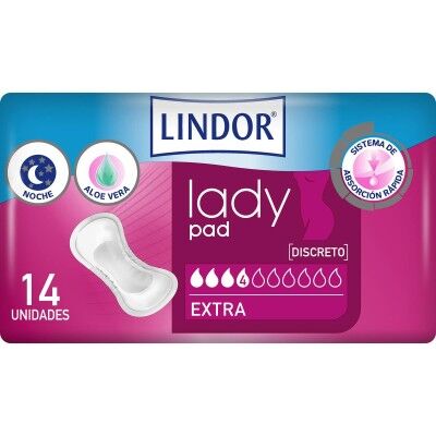 Incontinence Sanitary Pad Lindor Lady Pad 14 Units
