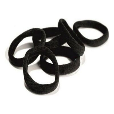 Rubber Hair Bands Inca Black (10 Pieces)