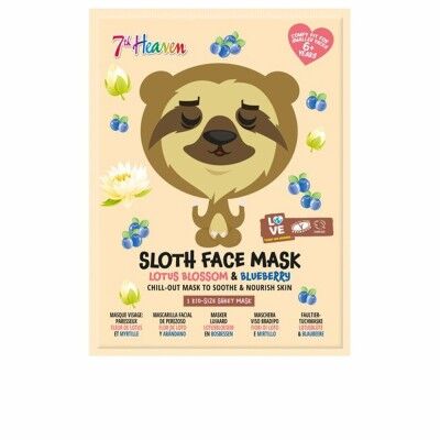 Masque apaisant 7th Heaven Animal Sloth Fleur de Lotus Myrtille (1 uds)