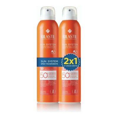 Body Sunscreen Spray Rilastil Sun System Spray Transparente 200 ml x 2 SPF 50+ 2 Pieces