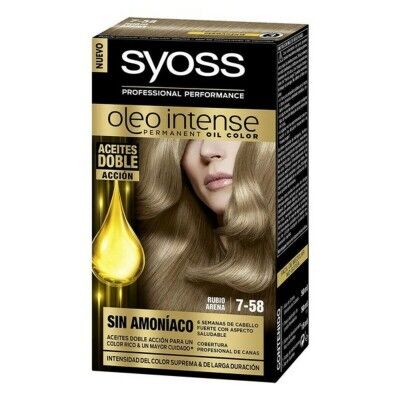 Teinture permanente   Syoss Olio Intense Sans ammoniaque Nº 7,58 Blond Sable
