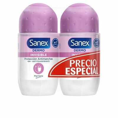 Desodorante Roll-On Sanex Invisible 2 x 50 ml