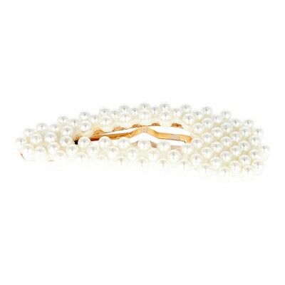 Hair fastener Eurostil DORADAS CON Beads Golden (2 uds)