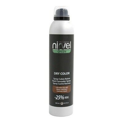 Spray Cubre Canas Green Dry Color Nirvel 8435054666384 Castaño Oscuro (300 ml)