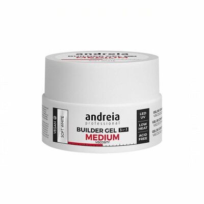 Esmalte de uñas en gel Medium Viscosity Andreia Professional Builder Blanco (22 g)