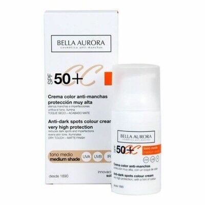 Corrector Antimanchas CC Cream Bella Aurora 2526112 Tono Medio 30 ml