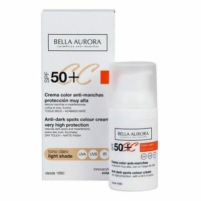 Crema Antimanchas CC Cream Bella Aurora 2526113 Tono Claro 30 ml