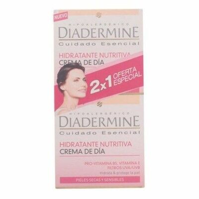 Unisex Cosmetic Set Diadermine Crema Hidratante Nutritiva Dia Ps 50 ml 2 Pieces