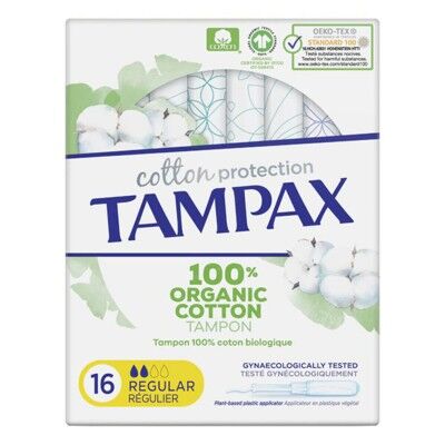 Tampons Réguliers Tampax Tampax Organic Regular (16 uds) 16 Unités