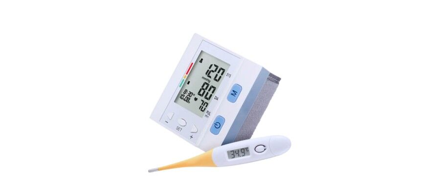 Blood pressure monitors and thermometers